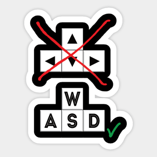 No arrow keys Yes WASD Sticker